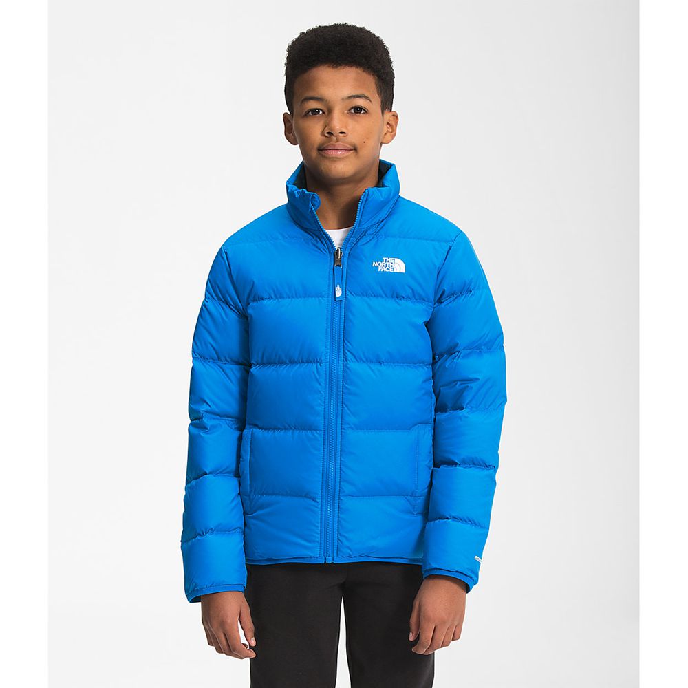 The North Face Jackets Youth Australia - The North Face Reversible Andes Blue Snow (UTW-325401)